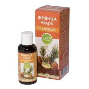 Живица кедра 12,5% с гуараной